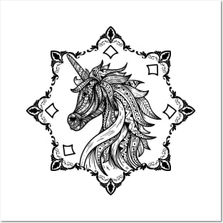 Mandala Unicorn Spirit Posters and Art